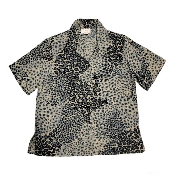 VINTAGE Voir Collection 90s Animal Print Blouse Size XL - Picture 9 of 9